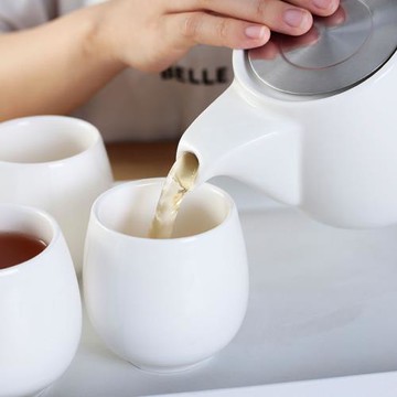 功夫茶具陶瓷單壺不銹鋼過濾酒店餐廳家用精致泡茶壺大號容量套