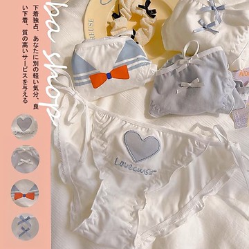 【BAshop】日系水手❤質感綁帶內褲－彈力舒適透氣內褲舒適內褲純棉褲檔性感內褲免脫內褲【四色選】#3003
