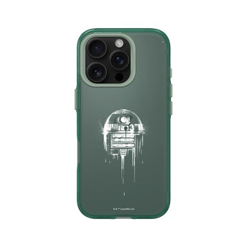 iPhone 16 Pro Clear 憂墨綠 - 迪士尼-星際大戰 Star Wars - R2D2-噴漆白