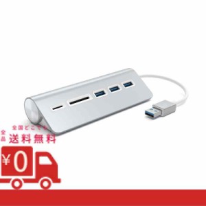 Satechi アルミニウム USB-A 3.0 ハブ＆カードリーダー MacBook Pro, MacBook, iMac, Surface Pro, Dell XPS など対応（シルバー）