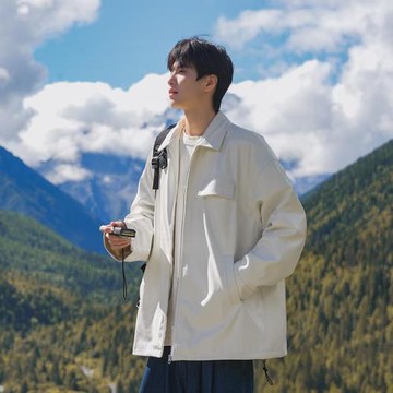 pu皮外套男美式復古痞帥機車皮衣春秋潮流寬松飛行員皮夾克派克服