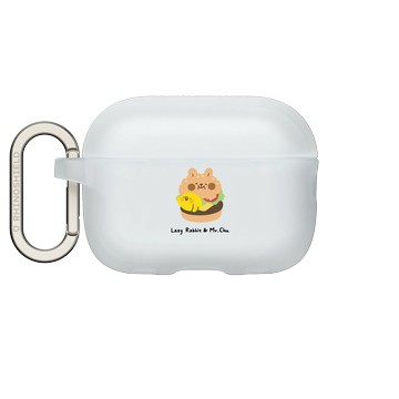 AirPods Pro 2 AirPods Case 透明 - 懶散兔與啾先生 Lazy Rabbit and Mr.Chu - 來口漢堡