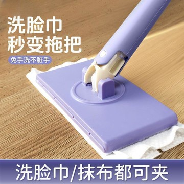 ⚡️好物優選⚡️洗臉巾拖把夾迷你懶人小拖把夾布洗面巾二次利用家用一拖淨免手洗