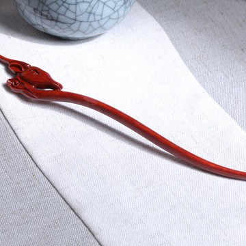 紫檀木發簪古風九色鹿簪子復古盤發木簪簡約木質發飾發釵漢服頭飾