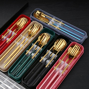 ✨台灣現貨?? 不鏽鋼餐具 外出餐具 環保餐具 三件組 筷子 湯匙 叉子 餐叉 外出攜帶 方便衛生 #丹丹悅生活