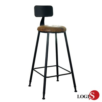 LOGIS｜麂皮絨吧檯椅 工業風星巴克吧椅 酒吧椅 高腳椅 咖啡廳 吧台椅 高吧椅 餐椅 皮墊 【HAQ75】