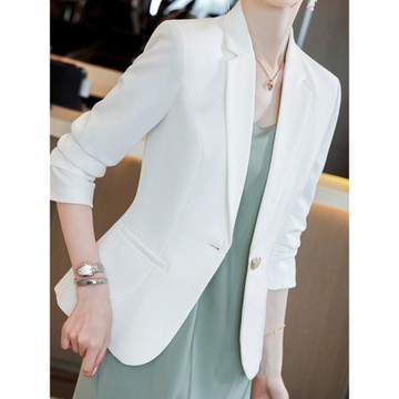 西裝外套女2023年新款春秋時尚氣質女神范職業套裝裙西服加連衣裙