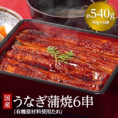 国産うなぎ蒲焼6串