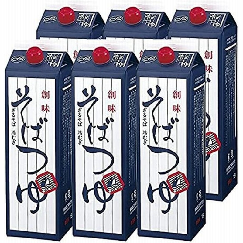 創味食品 そばつゆ甘口 1.8L×6個 少し豊富な贈り物