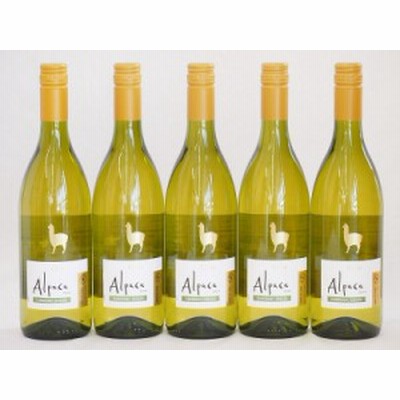 5本セット(チリ白ワイン アルパカシャルドネ・セミヨン(チリ)) 750ml×5本