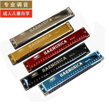 臺灣發貨⚡口琴24孔c調初學者成人兒童口琴初學入門學生自學專業演奏學口琴 布魯斯口琴 民謠口琴 演奏口琴 口琴 F