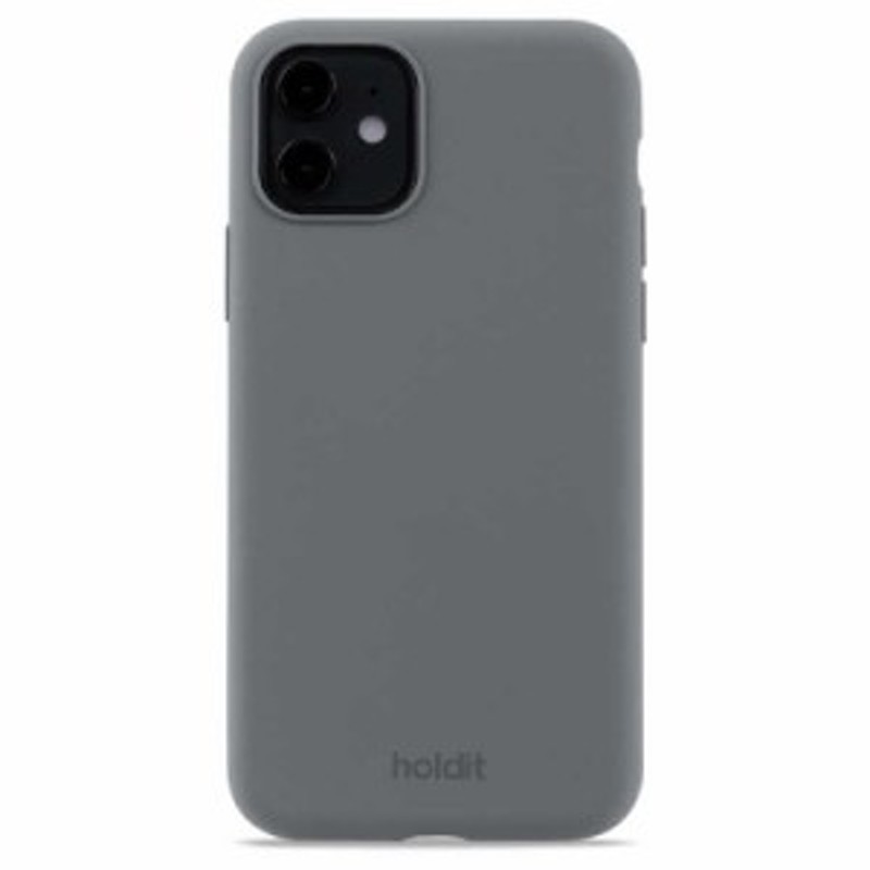 HOLDIT iPhone 11/XR ソフトタッチシリコンケース スペースグレイ