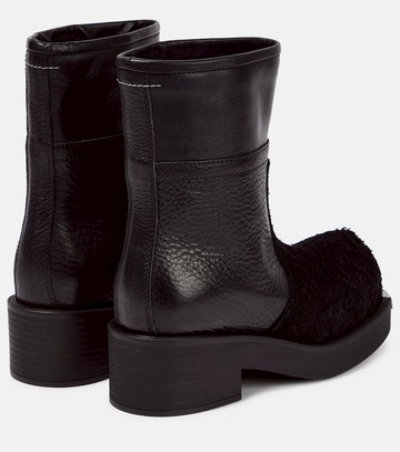 MM6 Maison Margiela Leather and suede ankle boots