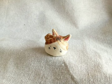 手捏陶貓花器 居家擺飾 辦公室療癒小物