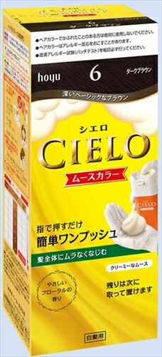 【 ホーユー 】 Cielo 泡沫染髮劑 6 深棕色【27組】髮色/適合白髮  日本必買 | 日本樂天熱銷