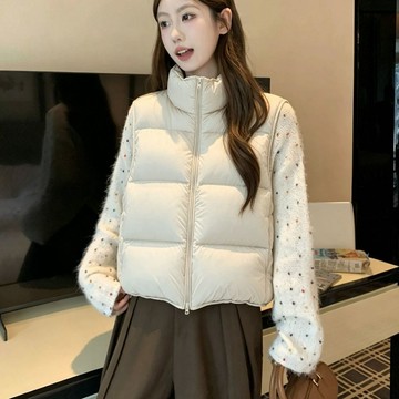 2026秋冬棉服马甲女 時尚坎肩馬夾外穿 棉背心 無袖棉服 加厚棉衣外套 慵懶風保暖上衣外搭 大尺碼秋冬棉馬甲