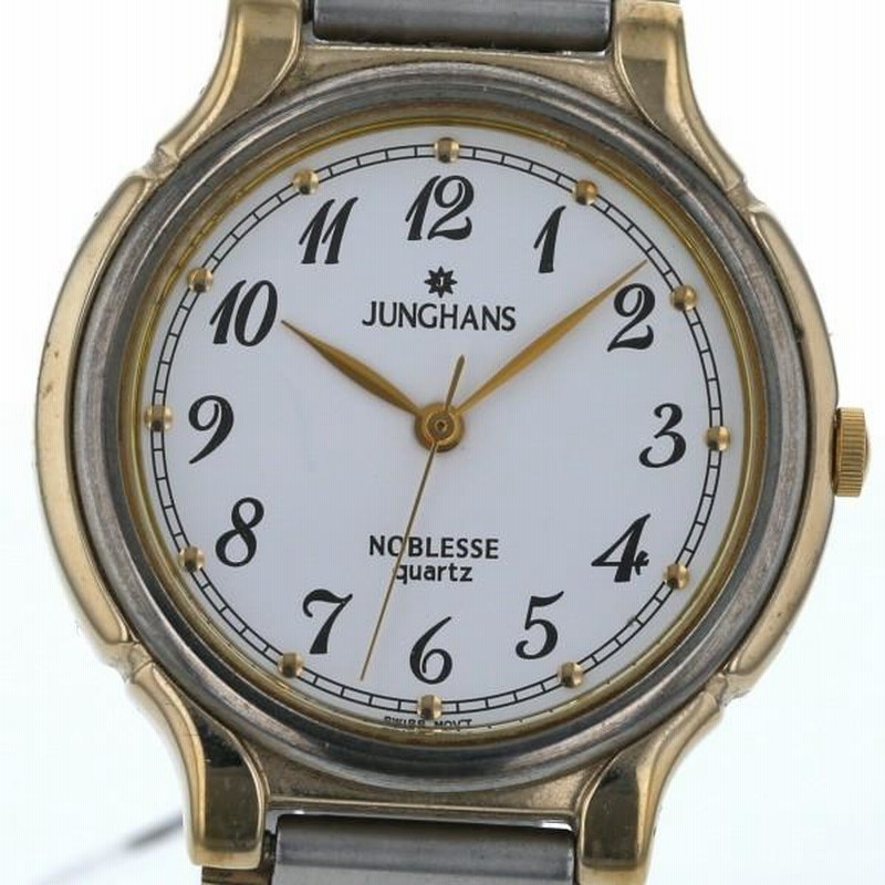 ユンハンス JUNGHANS NOBLESSE アラビア JN102M クオーツ ホワイト