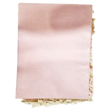 米禾 日式流蘇防水桌巾  140 x 140cm  櫻花粉  1個