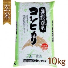 自然型乾燥特栽米コシヒカリ(米山米)玄米10kg×1袋