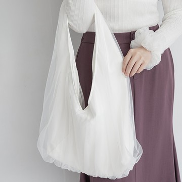 夢幻雙層透紗側背包