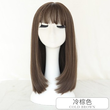 長假髮整頂假髮-蓬鬆直髮空氣瀏海女假髮6色73vs13【獨家進口】【米蘭精品】