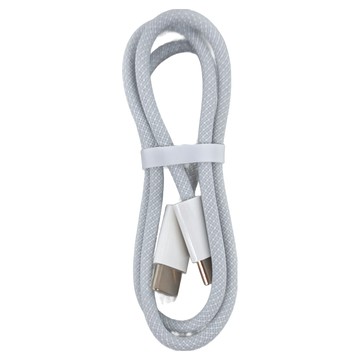 POLYWELL 寶利威爾 Type-C-C 編織快充線 PW15-W45-M922  0.5m  灰白色  1條