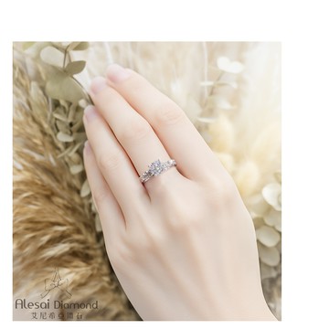 Alesai艾尼希亞鑽石 1克拉 D/VVS1 3EX車工 培育鑽石戒指