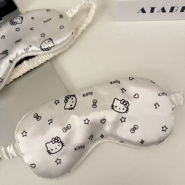kitty眼罩🎀 新款kt貓冰絲眼罩ins高顏值學生午睡遮光睡眠宿舍緩解護眼疲勞