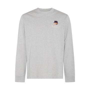Maison Kitsune Barbour - Grey Cotton Sweatshirt