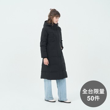 GIORDANO 女裝鵝絨長版連帽外套