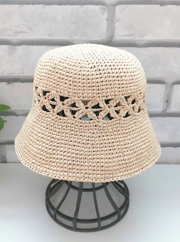 纯手工编织-夏季女帽 ,防紫外线吸管