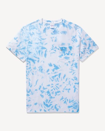 Noah Splatter Dye Pocket Tee Blue/White / XL