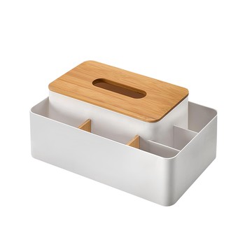 品屋 多功能紙巾盒 優質楠竹 無毛邊  法拉杏  1個