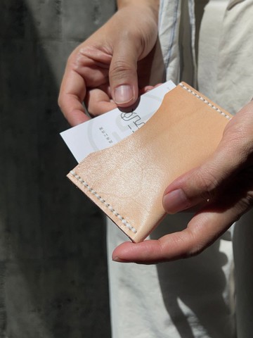 隨身輕便名片夾 卡片夾 植鞣 手工皮件 手工縫製