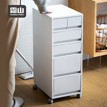 【日本霜山】移動式五層抽屜置物收納櫃(附分類隔板)