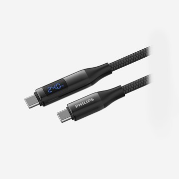 免運 飛利浦 c to c usb3.1編織快充線200cm dlc4586c