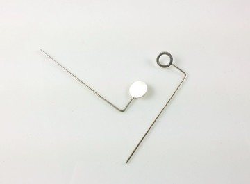 輕耳飾, 純銀耳環, 逗點長針款, 設計師手工銀飾