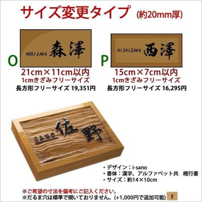 表札 一位 (イチイ) 木製 浮き彫り ひょうさつ 楷行書体 風水 開運