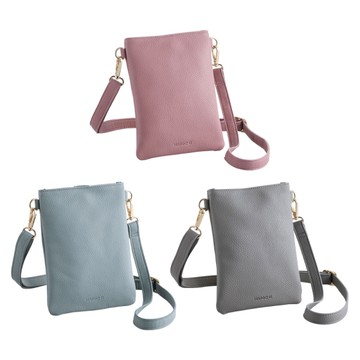 ELECOM MAPOCHE手機收納斜背包-灰/藍/粉