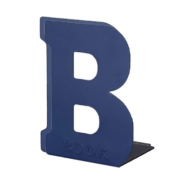 Sunny 三瑩文具 Book L型鐵書架 2入組 金屬材質 表面噴砂處理  13 x 9.7 x 9cm  藍色