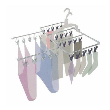 日本AISEN通風機能6段式30夾鋁合金曬衣架