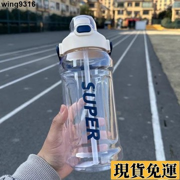 🎁限時低價🎈 運動健身水杯夏季高顏值杯子便攜耐高溫帶吸管戶外水壺