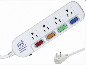 4開4插線防突波雷擊三孔延長線-1.8Ｍ長（含稅）【佑齊企業 iCmore】