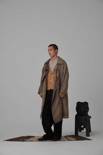 柞蠶絲風衣外套