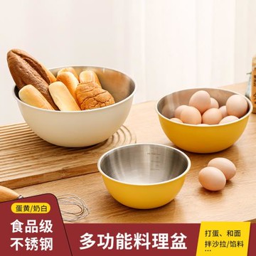 日式高級和面盆不銹鋼盆食品級打蛋盆烘焙專用拌涼菜沙拉料理
