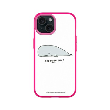 iPhone 15 Clear 粉漾桃 - ilovedoodle (Lim Heng Swee) - Overwhalemed 鯨魚