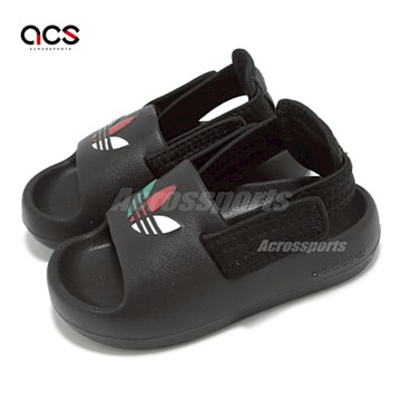 adidas 涼鞋 adiFom Adilette I 小童 黑 魔鬼氈 可拆式 小朋友 嬰兒鞋 學步鞋 愛迪達 JP5530