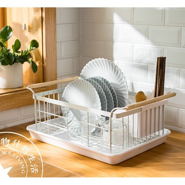 ??優質??日式廚房瀝水碗架/水槽鐵藝瀝水碗碟收納架碗盤瀝乾置物架/多功能碗筷置物架碗櫃瀝水籃盤子架廚房收納