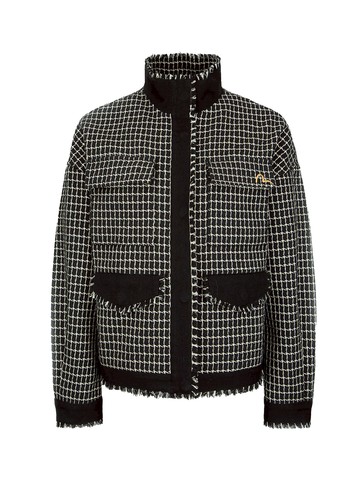 Metallic Wool Tweed Jacket