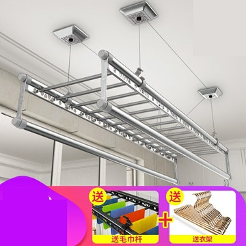 手搖晾衣桿 自動晾曬衣架 晾衣架 陽台手搖升降晾衣架室內雙桿升降曬衣架三桿晾衣桿四桿加筋涼衣架『FY01074』